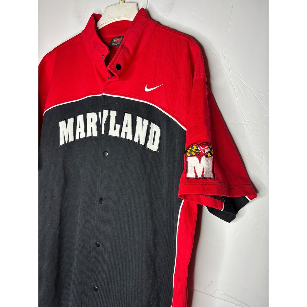 Nike Elite Maryland Terrapins Baseball Jersey Men XL Red Black Vintage Y2K Terps